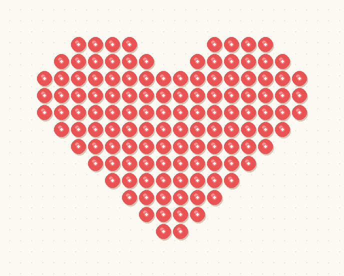 Heart bead art